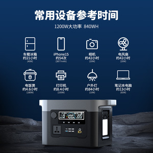 เครื่องจ่ายไฟพลังงานแสงอาทิตย์แบบพกพา คลื่นไซน์บริสุทธิ์ 220V ความจุขนาดใหญ่ สำหรับบ้านและแคมป์ปิ้ง ใช้ในกรณีฉุกเฉิน ช่องเสียบ Type-C รุ่น LX- - Product Image 5