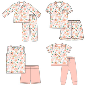 Factory Custom Hochwertige 2 Stück Baby Pyjamas Set WeiWei Bambus Viskose Kinder Baby Pyjamas - Product Image 1