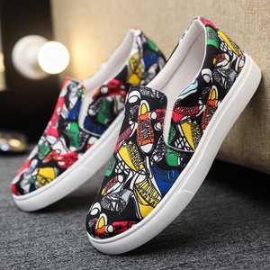 Chaussures vulcanisées de haute qualité en gros, baskets plates en toile respirantes, design uni blanc à enfiler, style décontracté, printemps-hiver - Product Image 3