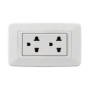 Custom-made 110V 220V 250V Universal Electrical Outlet US America Socket 2 Gang 6 Holes Universal Wall Electrical Socket