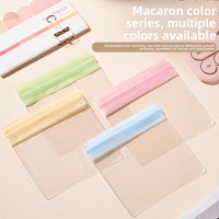 Pochette transparente en PVC résistant avec fermeture éclair douce et pastel pour la vente de bijoux professionnels et les rituels de voyage sophistiqués