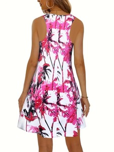 Nouvelle robe florale sans manches pour femme, élégante, bohème, imprimée en 3D, style européen et américain - Product Image 1