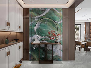 Lastra di Marmo Verde Smeraldo di Lusso, Pietra Naturale Verde per Pareti di Ville, Hotel, Designer d'Interni e Progetti Immobiliari - Product Image 6