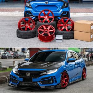Jantes forgées rouges 5x114.3 5x112 TE37 pour Volk Racing Rays Audi A3 A4 A5 A6 A7 A8 Q3 Q5 S6 S7 VW CC <span class=keywords><strong>Golf</strong></span> <span class=keywords><strong>GTI</strong></span> - Product Image 4
