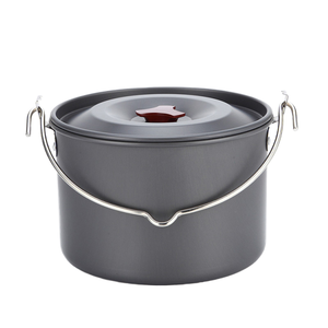 7-8 People Outdoor Camping Frying <b>Pan</b> 1-2L Non-Stick Aluminum Anodized with <b>Lid</b> for Backpacking Picnic and Travel - Product Image 1