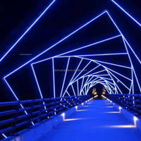 Nouveau support vertical de néon LED 2026 pour allée de mariage, arche, tunnel, décoration de scène moderne, décoration d'événement