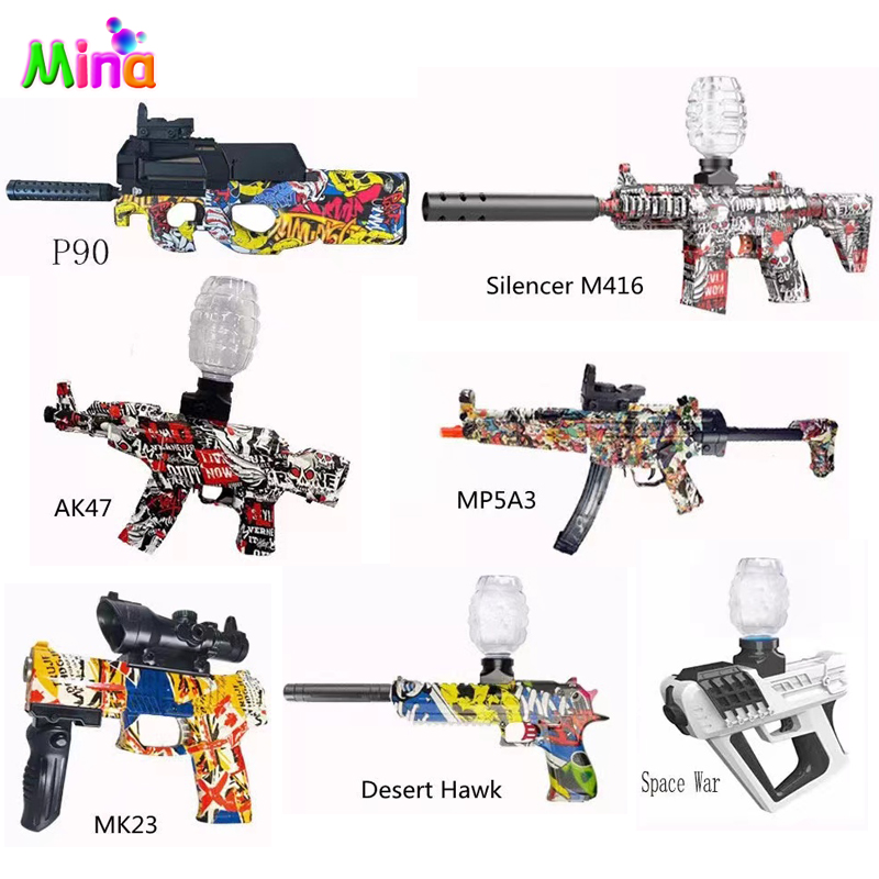 AK47 Электрический гелевый пистолет с брызгами, игрушечный водяной шар, автоматический пистолет с 10000 гидрогелевыми пистолетами для стрельбы на открытом воздухе, подарок для детей