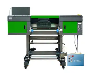 Máquina impresora de pegatinas UV Andemes de 24 pulgadas, Rollo plano Dtf Uv de inyección de tinta pequeño personalizado con laminador AB FIM