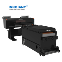 Impresora de inyección de tinta INKGIANT A1 automática de 60cm rollo a rollo con 4 cabezales I3200 agitador de polvo para tinta de pigmento en Material flexible