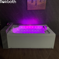 Rokbath WB-5039 baignoire de massage pour deux personnes spa de massage à remous avec jets à bulles d'air avec musique bluetooth