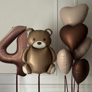 <span class=keywords><strong>Orso</strong></span> <span class=keywords><strong>palloncino</strong></span> cuori grande numero <span class=keywords><strong>orso</strong></span> bruno palloncini 0-9 anni, palloncini decorazioni opache Teddy compleanno bambino festa 32 pollici - Product Image 1
