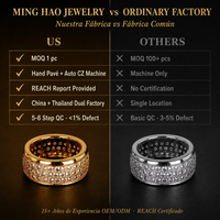 Bague Hip Hop Tendance en Laiton, Bijoux en Laiton, Bague Iced Out 5A CZ, Bagues de Luxe Personnalisées en Moissanite et Diamant pour Hommes et Femmes