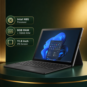 Tablette <span class=keywords><strong>PC</strong></span> 2-en-1 <span class=keywords><strong>Windows</strong></span> <span class=keywords><strong>11</strong></span> de <span class=keywords><strong>11</strong></span>,6 pouces, processeur Quad Core N95, 6+128 Go, ordinateur portable mince pour l'éducation des enfants en classe, fabriqué en usine OEM - Product Image 1