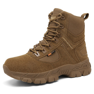DSF63 AS33 UNZHUO MAKE UZMK Khaki Tactical <b>Boot</b> Oxford Cloth Waterproof Outdoor All Seasons Beige High Top <b>Hiking</b> <b>Boot</b> - Product Image 2