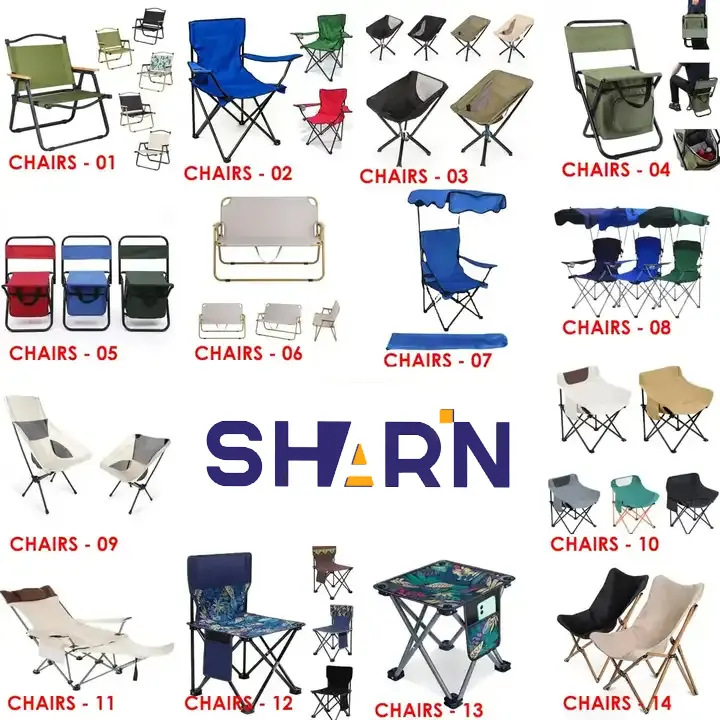 샤린 제품 목록 카탈로그 텔레스코픽 의자 야외 가구 휴대용 캠핑 의자 캠핑 낚시 정원 접이식 의자