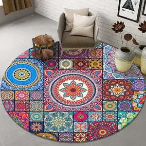 Individuelle bohème europäische persische runde Lederteile Wohnzimmer teppich Boden-Dekoration