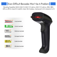 Scanner de codes à barres USB 1D YHD-5800L avec base de berceau de taille A4 pour le produit de stock d'inventaire d'entrepôt de détail