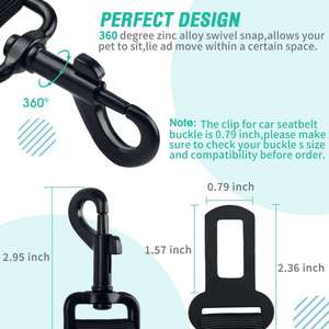Cinturón de Seguridad para Mascotas HaPet HC1-CZ066, Portátil, Reflectante, Retráctil, de Poliéster/Nailon, a Prueba de Explosiones, Ajustable para Perros - Product Image 5