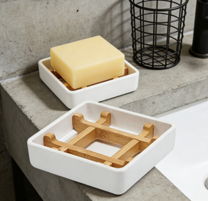 <span class=keywords><strong>Porte</strong></span>-<span class=keywords><strong>savon</strong></span> en bambou écologique avec design à <span class=keywords><strong>angle</strong></span> droit et drainage pour garder le <span class=keywords><strong>savon</strong></span> au sec - Product Image 3