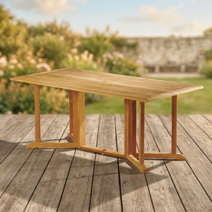 Teak Solid Wood Modern Outdoor Dining Set Durable <b>Garden</b> Furniture for Apartment Living Room & Park Use - Product Image 3