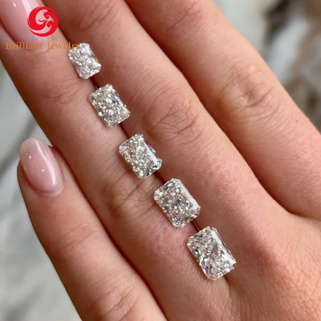 Wholesale 1-3CT Radiant Cut White DEF Color Loose Gemstones IGI Certified HPHT Cvd Lab Grown Diamonds VS-I Clarity