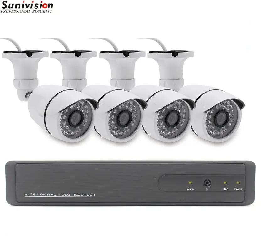 Sistema di telecamere cctv 4CH ahd dvr prodotto di sorveglianza 4 pcs 1080p metal bullet wired hd security 36 IR led telecamere a infrarossi