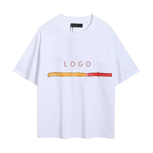 เสื้อยืดผู้ชายสไตล์อเมริกันขายดี ดีไซน์เนอร์แบรนด์ดัง ผ้าฝ้ายเนื้อนุ่ม 300 กรัม สวมใส่สบาย พิมพ์ลายกราฟิกตัวอักษร ทรงหลวม แขนสั้น - Product Image 3