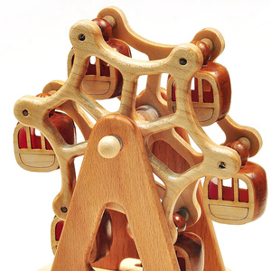 Rueda de La Fortuna redonda de madera, carrusel, caja de música, forma de gato de La Fortuna, batería de manivela para cumpleaños y Regalos divertidos - Product Image 4