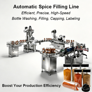 Macchina Automatica per Riempimento e Tappatura di Barattoli di Spezie in Polvere 100g 200g, Macchina per Riempimento e Tappatura di Bottiglie di Peperoncino in Polvere - Product Image 1