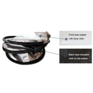 Pare-soleil pliable pour pare-brise avant, en polyester, anti-UV, pare-soleil pour voiture, pare-soleil double cercle pour voiture avec impression de logo personnalisé - Product Image 5