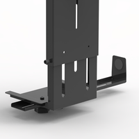 Support d'ordinateur en acier sous le bureau, support de processeur durable noir avec prix compétitif