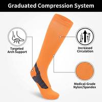Chaussettes de compression sportives en nylon et élasthanne personnalisées, fabriquées en Allemagne, pour le baseball, le lacrosse, le HIIT, la course à pied et l'entraînement d'élite.