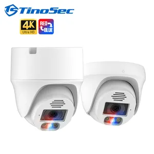 Yeni tasarım 8MP tam renkli gece görüş POE IP kamera IR İki yönlü ses PTZ CCTV güvenlik gözetim ağ kubbe kamera 4K