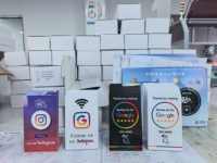 Support NFC étanche en PVC pour avis Google NFC213/215/216 13,56 MHz, support d'affichage RFID avec logo QR personnalisé