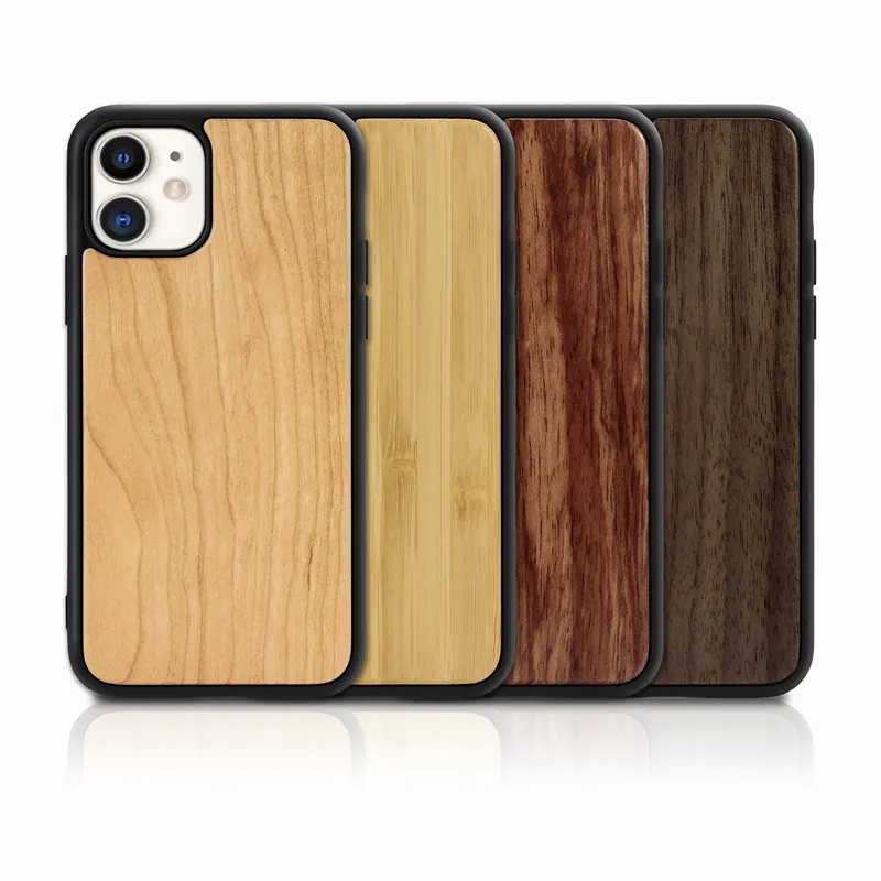 Customize Engraved Wood Phone Case for iPhone 15 Pro Max Mobile Phone Case for iPhone 14