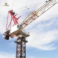 Chine-marque-tour-grue 20m construction luffing topkit topless grue tour 50 tons guangdong fabricant