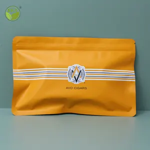 Bolsa de embalaje de cigarros Ziplock impresa personalizada bolsa de embalaje de hojas de tabaco bolsas de embalaje de alimentos esmerilados