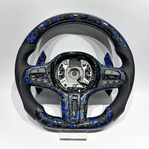 Volant en fibre de carbone forgée LED de qualité OEM pour <span class=keywords><strong>BMW</strong></span>, séries E46 M3 X5 E53 E63 X1 F48 E84 E61 E34 E60 M5 E43 328i E90 - Product Image 1