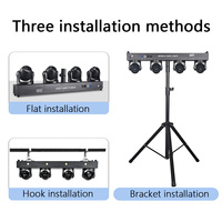 Entrepôt européen 4x40W RGBW 4 en 1 LED Par Gig Bar Laser Strobe Beam Effect Triple Stand Moving Head Stand Light pour fête DJ