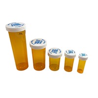 Flacon de médicament de qualité médicale de 30240 ml avec bouchon sécurité enfant, emballage en carton en plastique PP, sûr pour les compléments alimentaires et les petites doses.