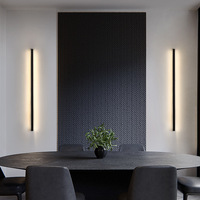 Lampu Dinding garis panjang, alat penerangan latar belakang Nordik minimalis Modern kamar tidur & Ruang Tamu
