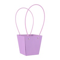 Boîte à fleurs en carton blanc laminé, imperméable, trapézoïdale, portable, couleur macaron, pour légumes agricoles et DIY, sac à œillets