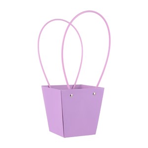 Boîte à fleurs en carton blanc imperméable <span class=keywords><strong>de</strong></span> forme trapézoïdale portable <span class=keywords><strong>de</strong></span> couleur macaron, pour bricolage en salon, sac en carton laminé pour œillets - Product Image 5