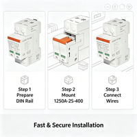 Dispositif de protection contre les surtensions Bourns 1250A-2S-400 SPD TYP 2/TYP 4, 2 pôles, 420V, MCOV 50kA max, protection contre les surtensions sur rail DIN