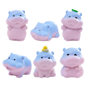 Figura de <span class=keywords><strong>hipopótamo</strong></span> pequeño KI yuewu, lindos accesorios decorativos colgantes para bricolaje, mini adornos para <span class=keywords><strong>el</strong></span> escritorio del coche. - Product Image 5