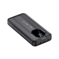 OEM Prix bas, ultra fin, charge rapide, batterie externe 20W, chargeur portable 10000mAh, écran LED, haute capacité, sortie USB-C