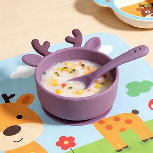 Tazón de Silicona para Bebés, con Succión, Colorido, Saludable, Libre de BPA, de Grado Alimenticio, con Diseño de Animales, Venta al Por Mayor - Product Image 4