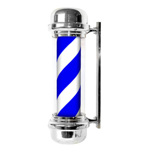 Vintage Barber Pole Light - Wall Mounted Salon Sign <b>Lamp</b>, <b>Retro</b> Hair Salon Light Box for Outdoor & Indoor - Product Image 2