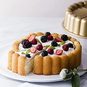 Vente chaude Pan Fraise Shortcake Moule De Cuisson Mary Ann/Ballerine Gâteaux Pan Éponge Flan Moule Rond Silicone <span class=keywords><strong>Charlotte</strong></span> Gâteau - Product Image 1