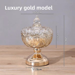 Luxuriöses Kristallglas-Bonbonglas mit Deckel im Europäischen Stil Wohnzimmer Couchtisch Aufbewahrungsbehälter Dekoratives Heim-Organizer-<span class=keywords><strong>Set</strong></span> - Product Image 3